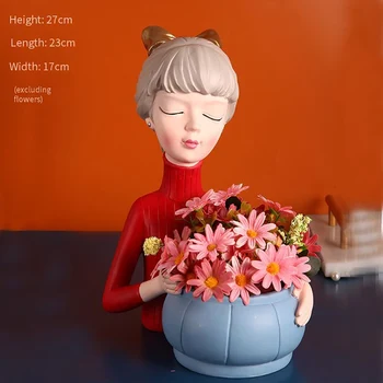 Yaratıcı ışık lüks kabarcık kız dekorasyon Tepsi Holding çiçek kız Net kırmızı dekorasyon hediye moda sıcak satış reçine takı