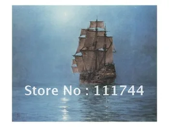 Yelkenli yağlıboya Deniz Manzarası Montague Dawson tarafından el boyalı Duvar Sanatı Crescent Moon Yüksek kalite ücretsiz kargo