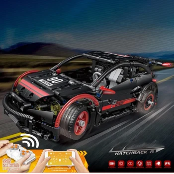 Yeni KALIP KRAL Yüksek Teknoloji RC Araba Hatchback Tipi R Modeli Tuğla MOC WRCing Süper Yarış Araba oyuncak inşaat blokları Çocuklar ıçin Hediyeler
