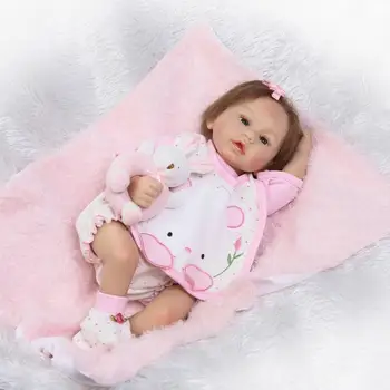 Yeni Varış 22 İnç Reborn 55 cm Bebek yüksek kaliteli Silikon Vinil Bebekler Bebek Gerçekçi Yenidoğan Kız oyun evi moda Oyuncak