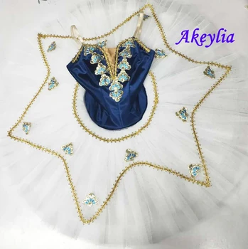 Yetişkin lacivert kadife üst bale tutuş, Pembe romantik bale tutu dans kostümleri kız balerin dans kostümü tutu baby18076 için