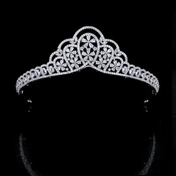 Ymor Yeni Varış Düğün Parti Tiaras Ziyafet Gelin Taç Zirkonya Şapkalar Kristaller Saç Aksesuarları Bandı S190