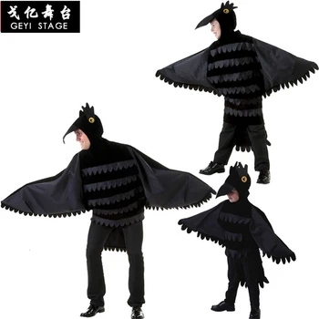 Çocuk siyah lüks raven hakiki kostüm cadılar bayramı çocuk performans cosplay karnaval parti giyinmek tulum