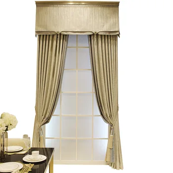 Özel perdeler modern Çin oturma odası yüksek hassasiyetli jakarlı noktalar beyaz kumaş karartma perdesi valance tül paneli C086