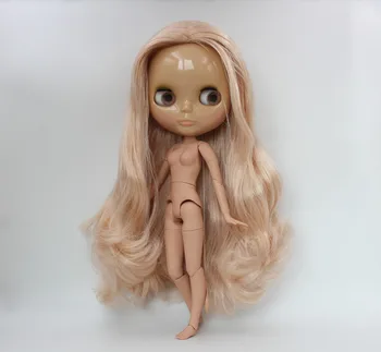 Ücretsiz Kargo büyük indirim RBL - 580J DIY Çıplak Blyth doll doğum günü hediye kız için 4 renk büyük göz bebek ile güzel Saç sevimli oyuncak